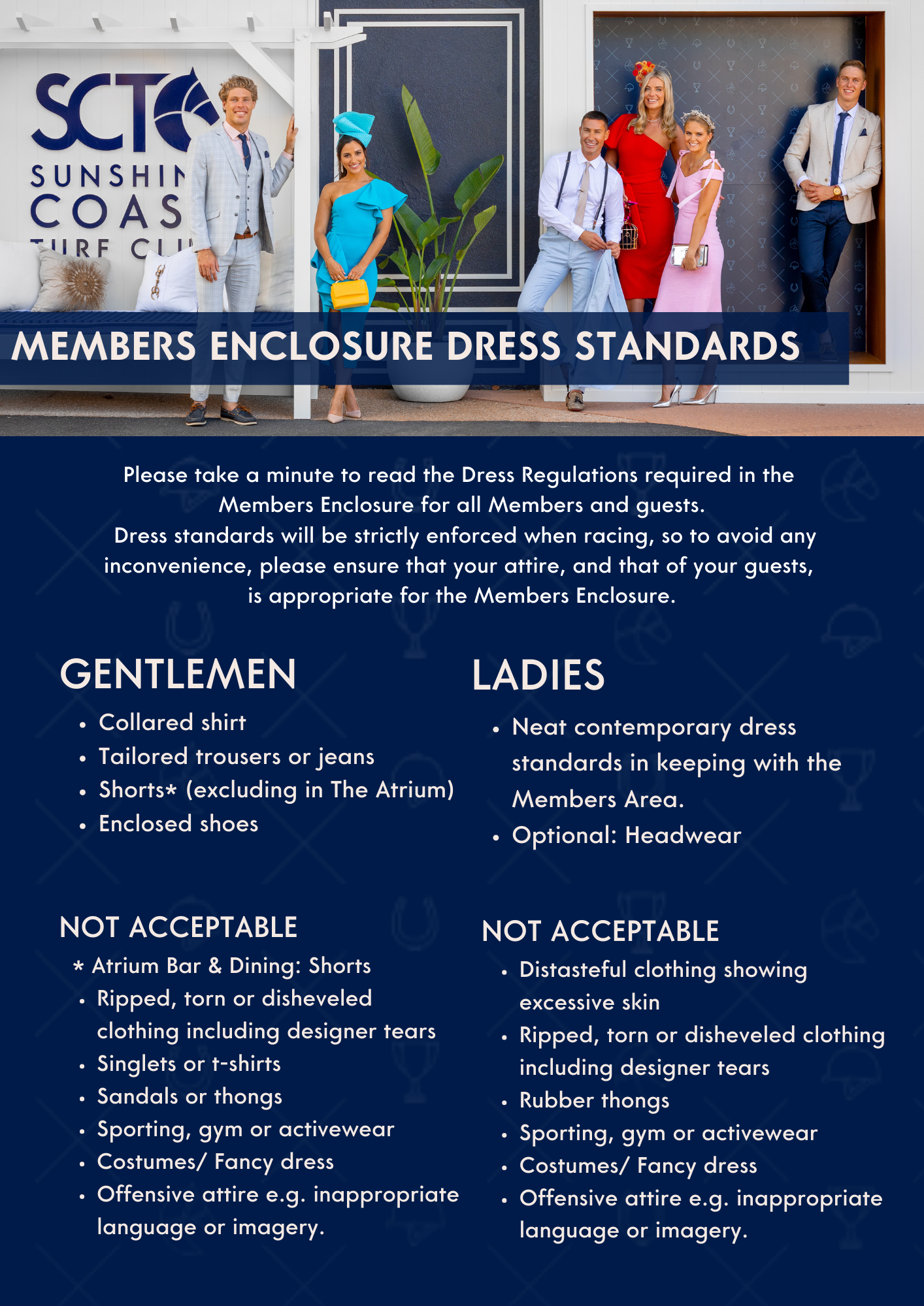SCTC Members Encolsure Dress Standards